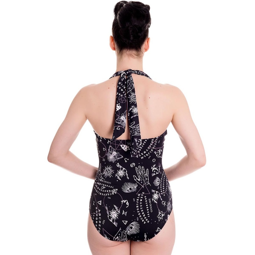 Retro Occult Ouija Board Swimsuit One Piece Goth - Picture 2 of 4